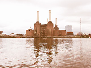 Image showing Battersea Powerstation London vintage