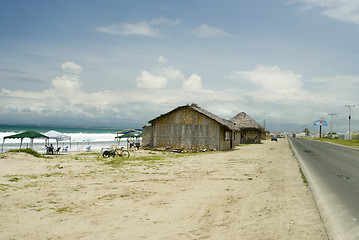 Image showing restaurants beach ruta del sol ecuador