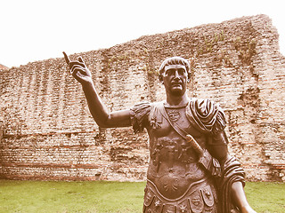 Image showing Emperor Trajan Statue vintage