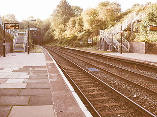 Image showing  Wood End station in Tanworth in vintage