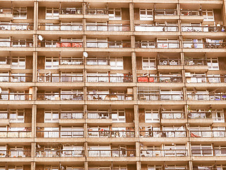 Image showing Trellick Tower, London vintage