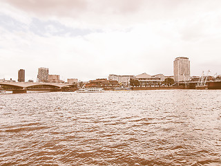 Image showing River Thames in London vintage