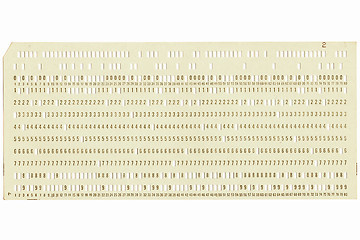 Image showing  Punched card vintage