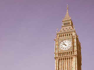 Image showing Big Ben in London vintage