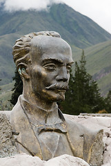 Image showing statue mitad del mundo quito  ecuador