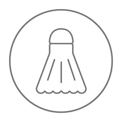 Image showing Shuttlecock line icon.