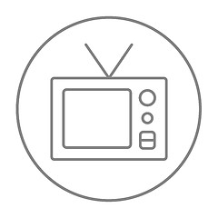 Image showing Retro television line icon.