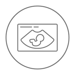 Image showing Fetal ultrasound line icon.