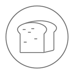 Image showing Half of bread line icon.