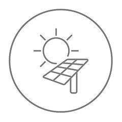 Image showing Solar energy line icon.