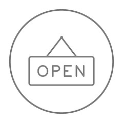 Image showing Open sign line icon.