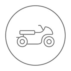 Image showing Motorcycle line icon.