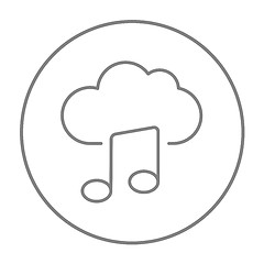 Image showing Cloud music line icon.