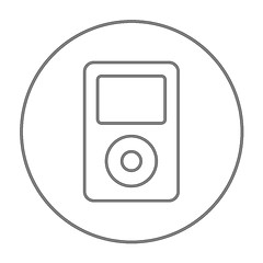 Image showing MP3 player line icon.