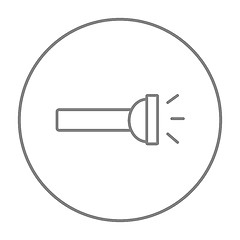 Image showing Flashlight line icon.