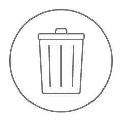 Image showing Trash can line icon.