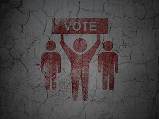 Image showing Political concept: Election Campaign on grunge wall background