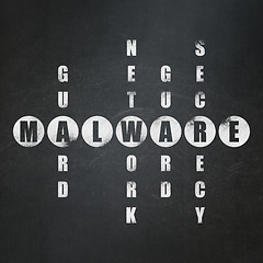 Image showing Protection concept: Malware in Crossword Puzzle