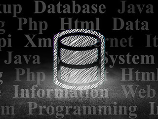 Image showing Software concept: Database in grunge dark room