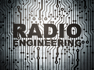 Image showing Science concept: circuit board with Radio Engineering