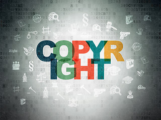 Image showing Law concept: Copyright on Digital Paper background