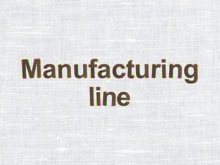 Image showing Industry concept: Manufacturing Line on fabric texture background