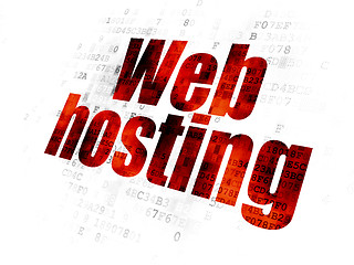 Image showing Web development concept: Web Hosting on Digital background