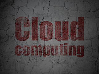 Image showing Cloud technology concept: Cloud Computing on grunge wall background