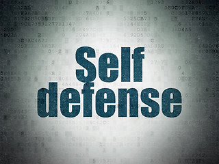 Image showing Security concept: Self Defense on Digital Paper background