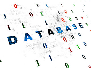 Image showing Database concept: Database on Digital background