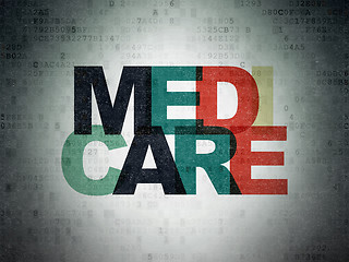 Image showing Healthcare concept: Medicare on Digital Paper background