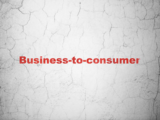 Image showing Business concept: Business-to-consumer on wall background