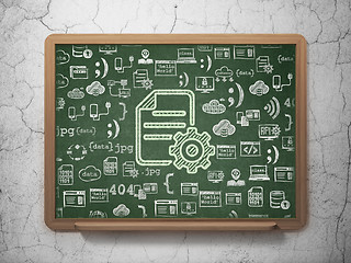 Image showing Programming concept: Gear on School Board background