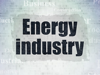 Image showing Manufacuring concept: Energy Industry on Digital Paper background