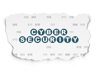 Image showing Privacy concept: Cyber Security on Torn Paper background