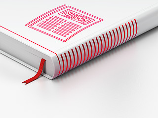 Image showing News concept: closed book, Newspaper on white background