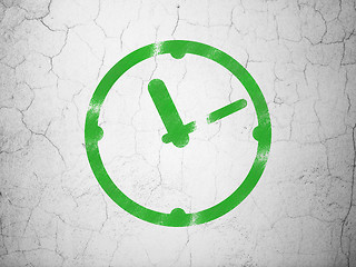 Image showing Time concept: Clock on wall background