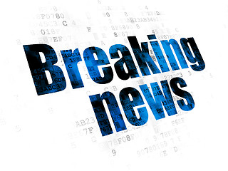 Image showing News concept: Breaking News on Digital background