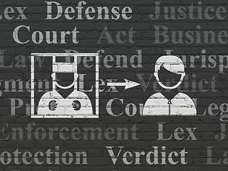Image showing Law concept: Criminal Freed on wall background