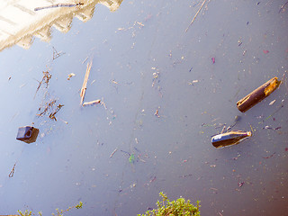 Image showing Retro look Water pollution