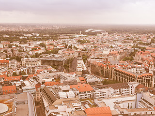 Image showing Leipzig aerial view vintage