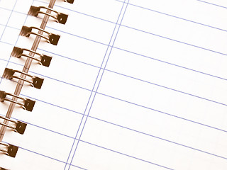 Image showing  Blank notebook page vintage