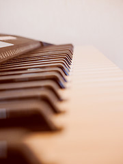 Image showing Retro look Music keyboard