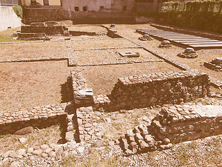 Image showing Roman Theatre Aosta vintage