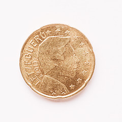 Image showing  Luxembourg 20 cent coin vintage