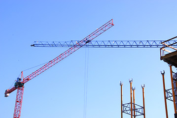 Image showing two cranes