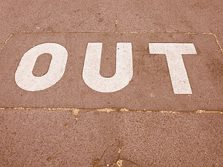 Image showing  Out sign vintage