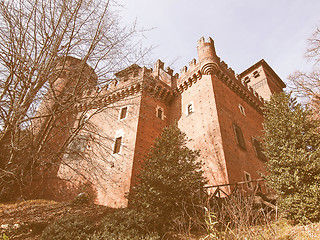 Image showing Castello Medievale, Turin, Italy vintage