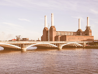 Image showing Battersea Powerstation London vintage