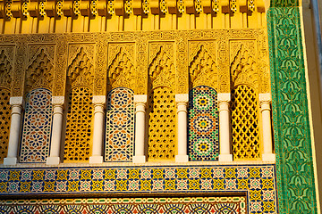 Image showing line in morocco   old tile   colorated floor ceramic abstract